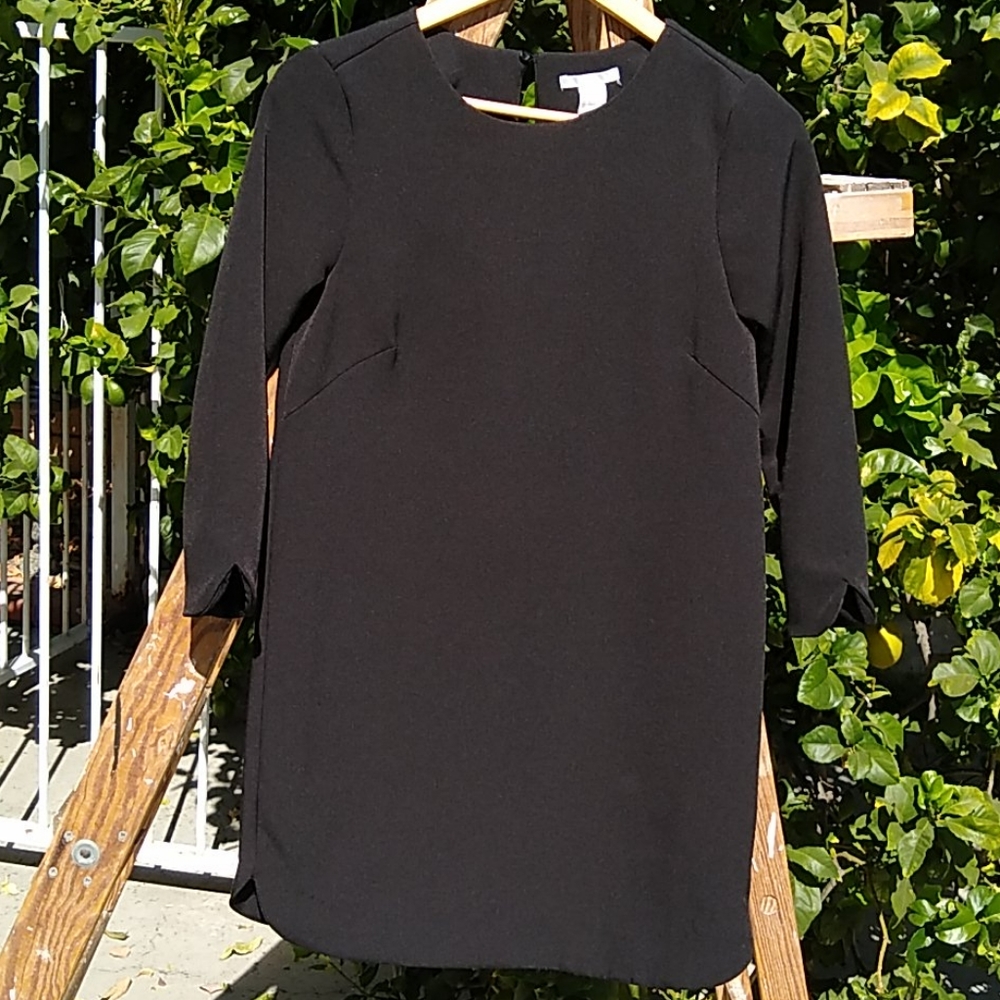 H&M Tunic Long Sleeve Dress Key Hole Button Back 2